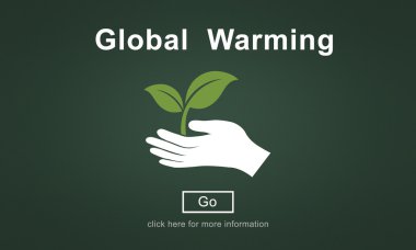 küresel ısınma konsepti ile şablonu