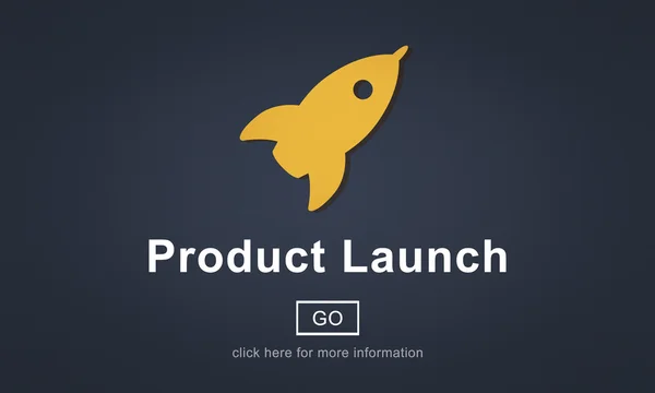 Template with product launch concept — Stock Photo, Image