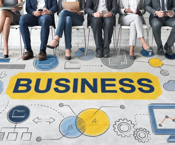 iş adamları iş başında grup