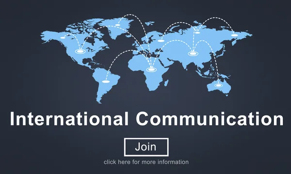 Sjabloon met internationale communicatie — Stockfoto