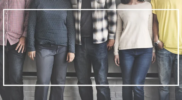 Diversité personnes avec cadre — Photo