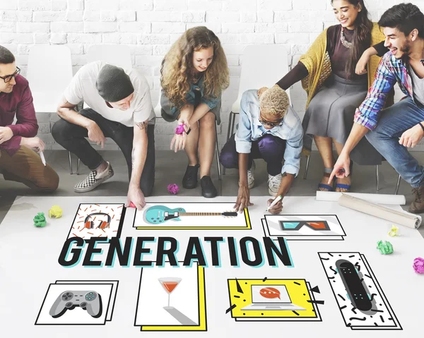 Vielfalt Menschen und Generation — Stockfoto