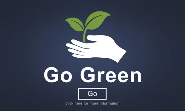 Modello con concetto go green — Foto Stock