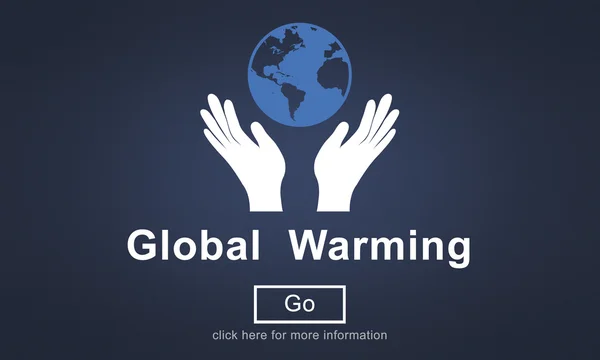 Šablona s konceptem globálního oteplování — Stock fotografie