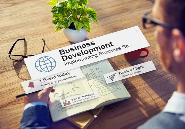 Man working with Business Development — Stock Photo, Image