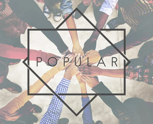People holding hands and Popular Concept — Stock Photo, Image
