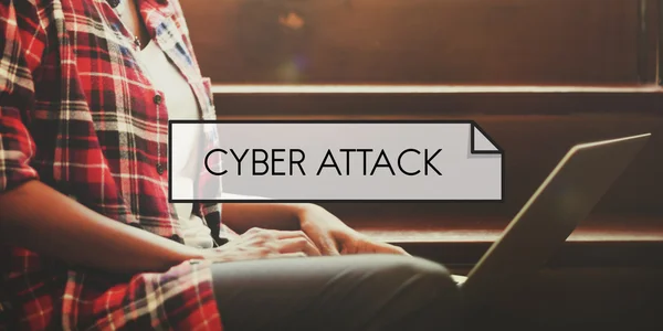 Cyber aanval concept — Stockfoto