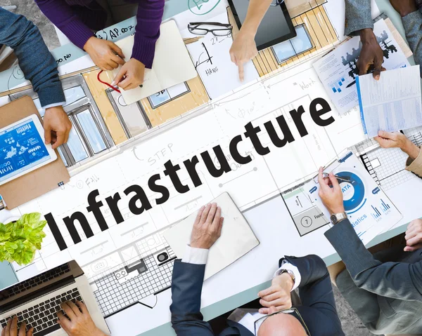 Plano con concepto de infraestructura — Foto de Stock