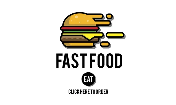 Şablon fastfood konsepti ile — Stok fotoğraf