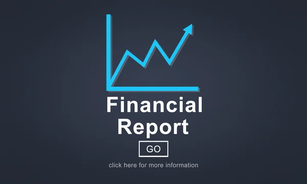 Sablon a pénzügyi beszámoló fogalma — Stock Fotó