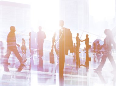 İş grubunun siluetleri