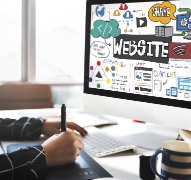 bilgisayar Web sitesi monitör ile