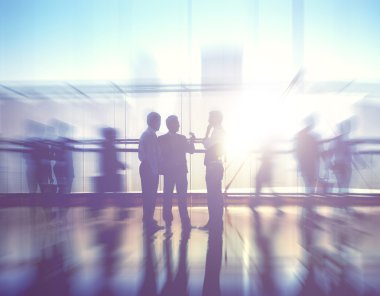 İş grubunun siluetleri