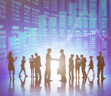 İş grubunun siluetleri