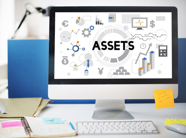 switched on computer in office