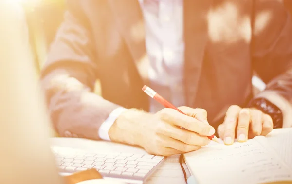 Conceito de Planejamento de Pensamento de Empresário — Fotografia de Stock