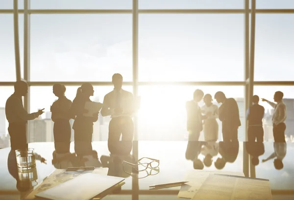 Silhouettes of Business group — Stock Photo, Image