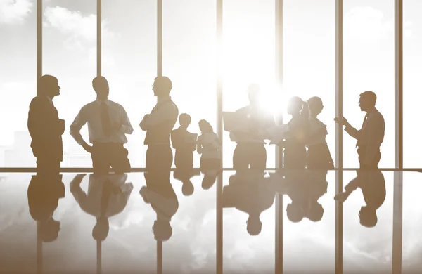 Silhouettes of Business group — Stock Photo, Image