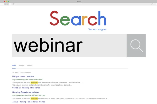 ウェビナーのコンセプトを持つテンプレート — ストック写真