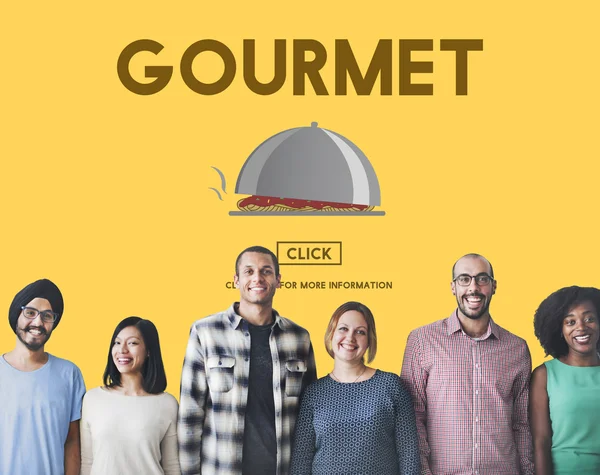 Różnorodność ludzi z gourmet — Zdjęcie stockowe