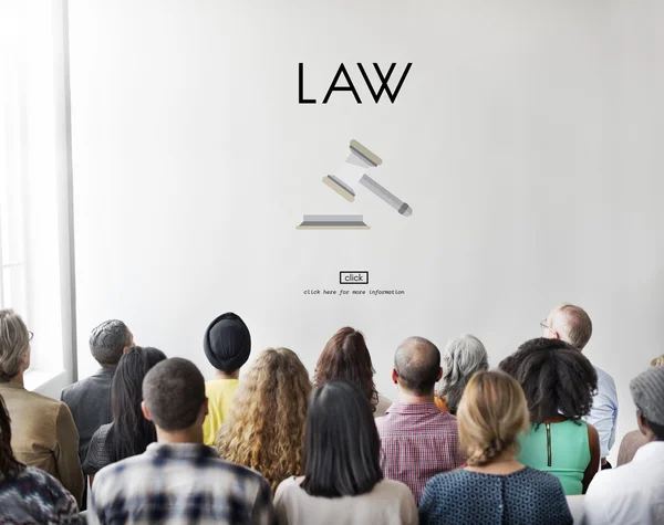 Persone in seminario con la legge — Foto Stock