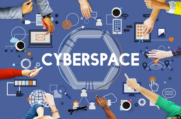 Cyberspace globalisering, verbinding Concept — Stockfoto