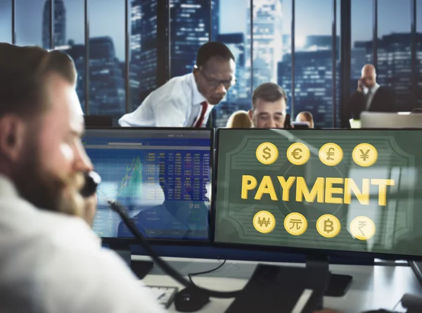 Business people working and payment — Stock Photo, Image
