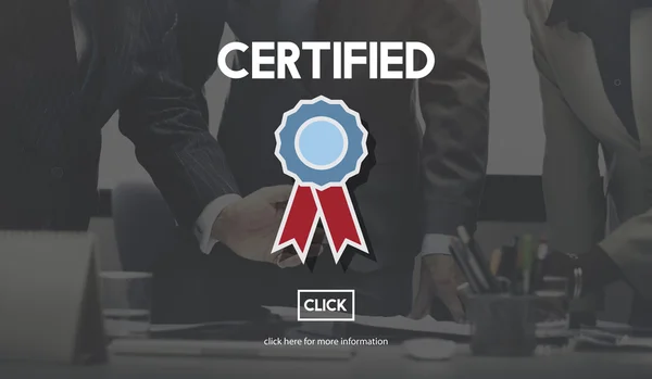 Uomini d'affari e certificati — Foto Stock