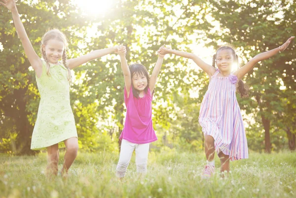 Children playing outdoors — Stock Photo, Image