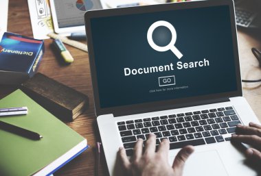 belge arama kavramı ile dizüstü bilgisayar