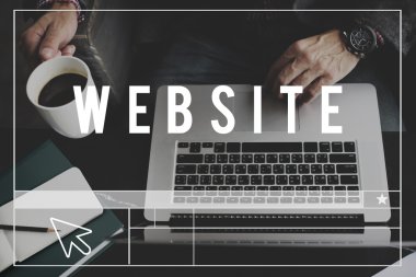 Web sitesi kavramı ile dizüstü bilgisayar