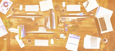 Hiçbir insan ile dağınık Office