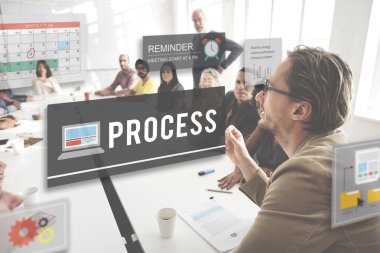 Ofiste çalışan iş adamları