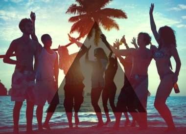 insanlar zevk plaj partisi