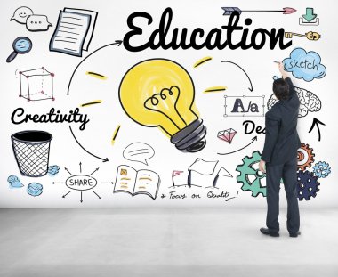 İşadamı tebeşir ile yazma