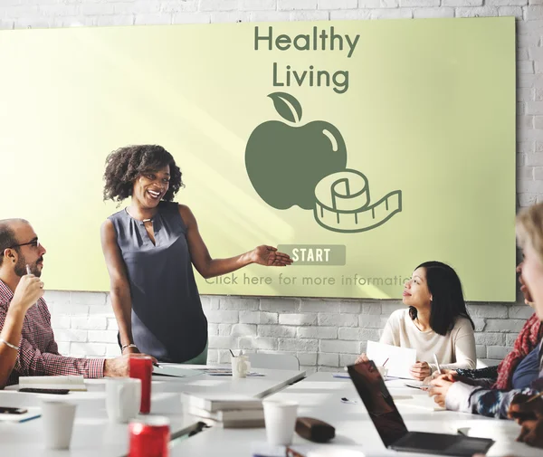 Affärsmöte med sund livsstil — Stockfoto