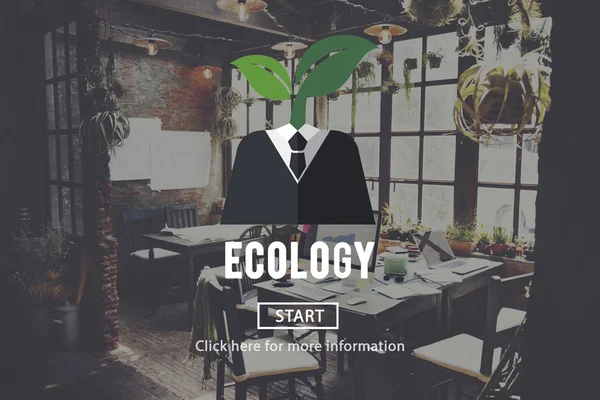 Ecologie Concept en office — Stockfoto