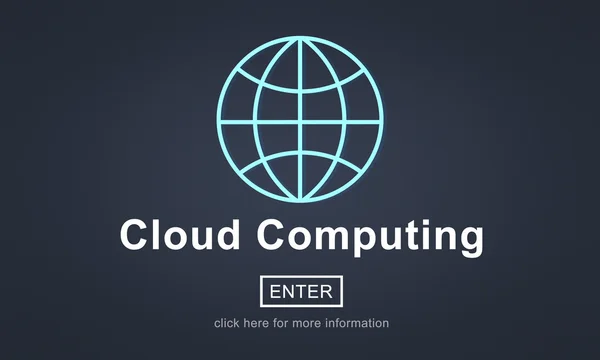 Šablona s koncepcí výpočetní oblak — Stock fotografie