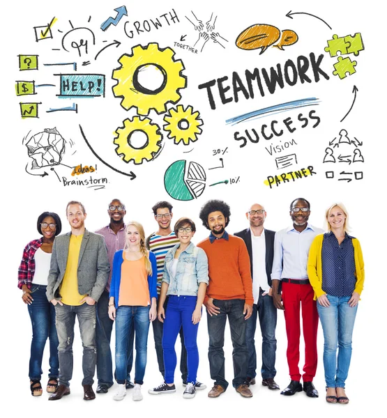 Diversiteit mensen en Teamwork Concept — Stockfoto