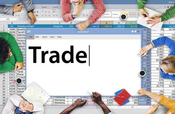 Comercio Intercambio, Concepto de Transacción de Negocios — Foto de Stock