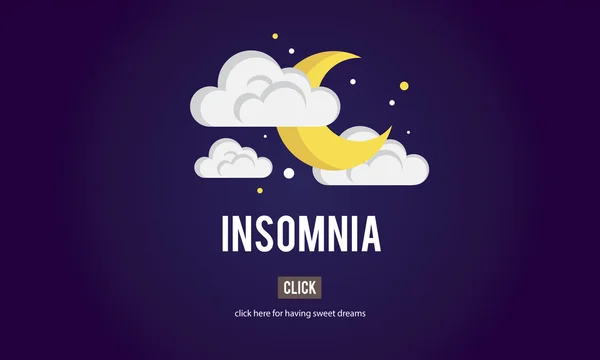 Plantilla con concepto de insomnio —  Fotos de Stock