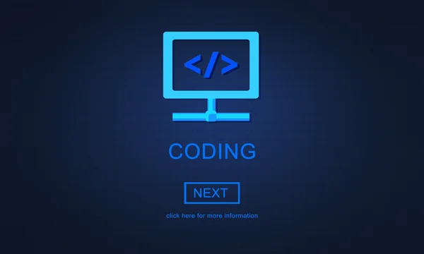 Vorlage mit Codierungskonzept — Stockfoto