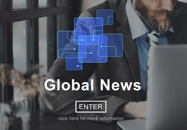 Global nieuws concept — Stockfoto