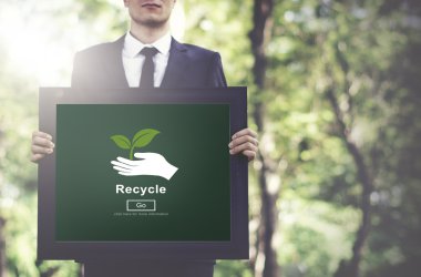 çerçeve ile ayakta işadamı