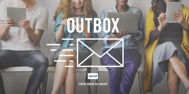 çeşitlilik insanlar ve giden kutusu