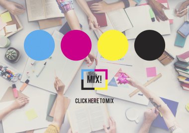 çeşitlilik insanlar ve Cmyk