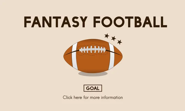 Template with fantasy football concept — Stock Photo, Image