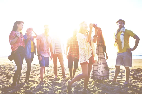 Friends hanging out on party — Stock Photo, Image