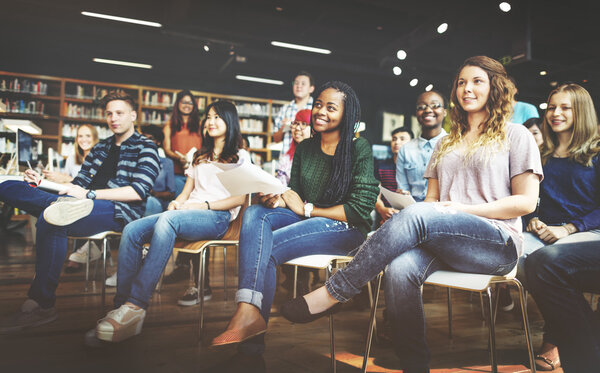 Classmates in Classroom having Lecture