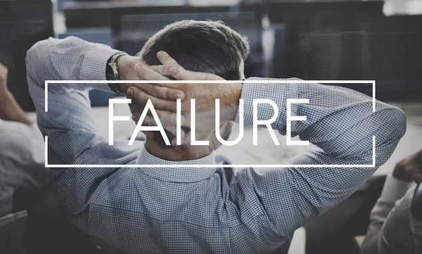 Επιχειρηματίας χαλαρώνει και αποτυχία — Φωτογραφία Αρχείου